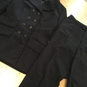 Banana Republic Wool PinstripeDouble-Breasted Suit